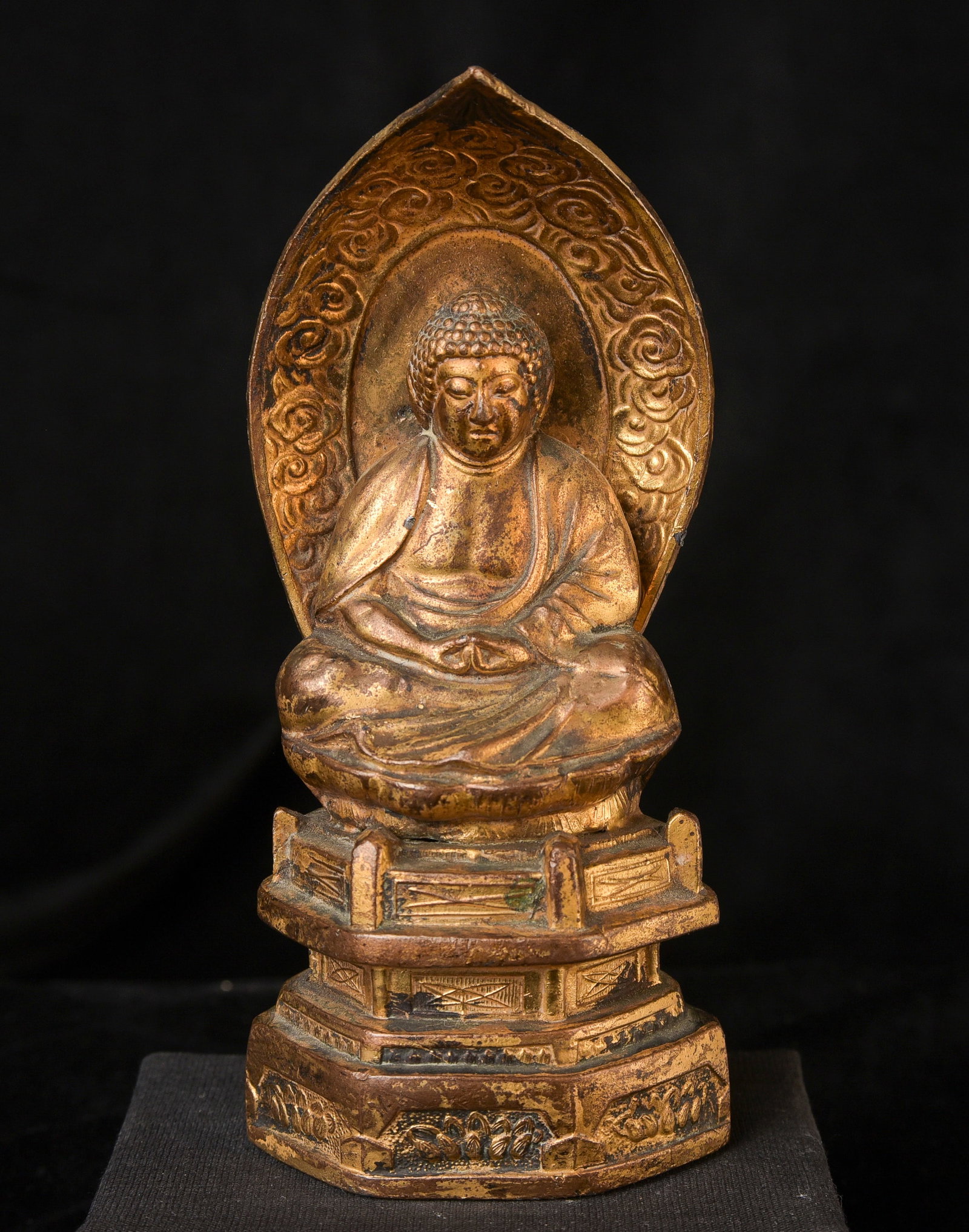 Late 19th/ 20th century Japanese Buddha.: Late 19th/ 20th century Japanese Buddha. Originally would have been in a shrine box.. from a collection of late 19th and early 20th century Japanese Buddha of this type and related ones.- ( 6"H x