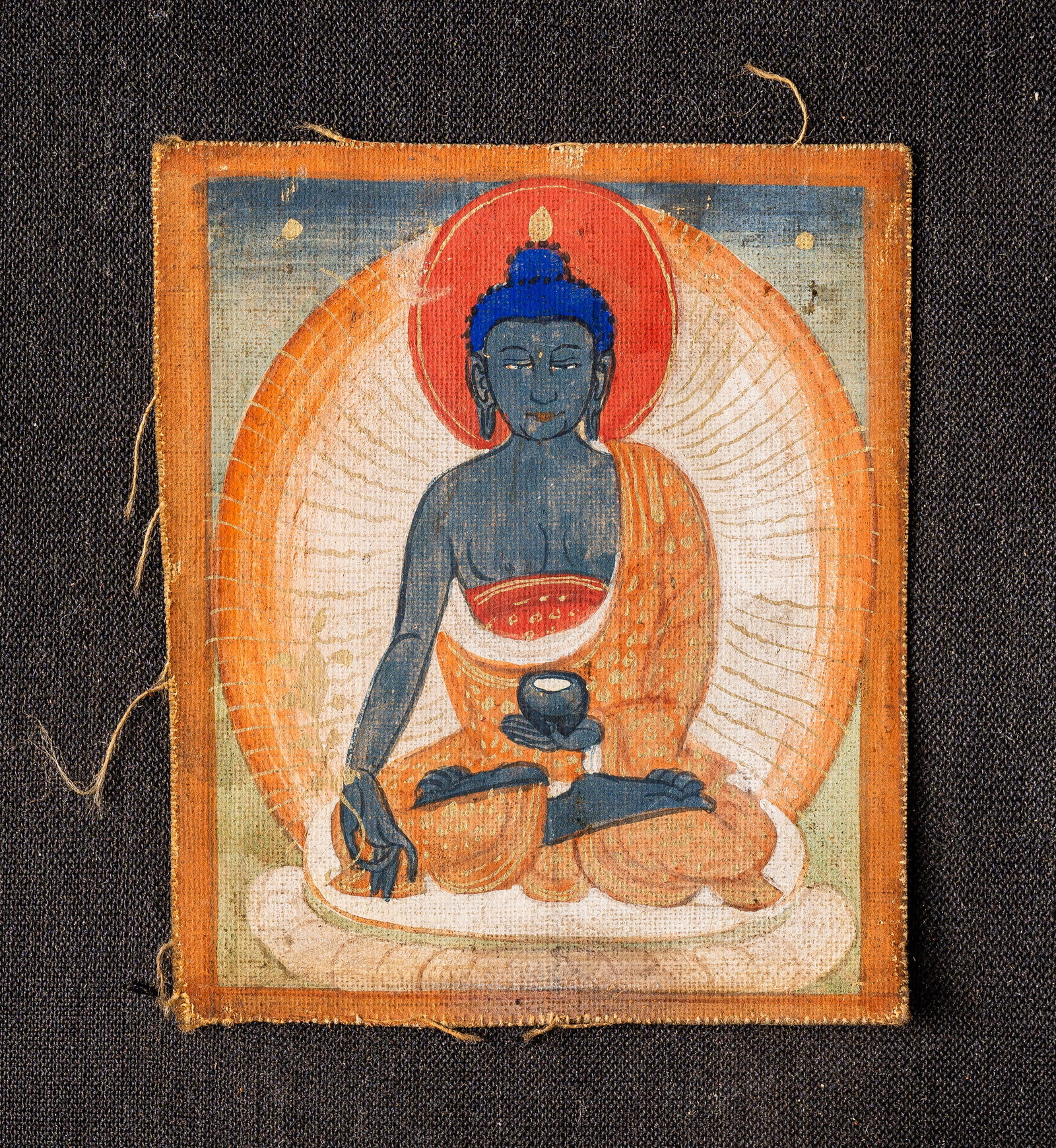 19th to early 20th century Miniature Mongolian Buddhist painting of Folk Figure.: 19th to early 20th century Miniature Mongolian Buddhist painting of Folk Figure. Collected 40 years ago when Mongolia was opening to the west and it was possible to find items like this. It is part of
