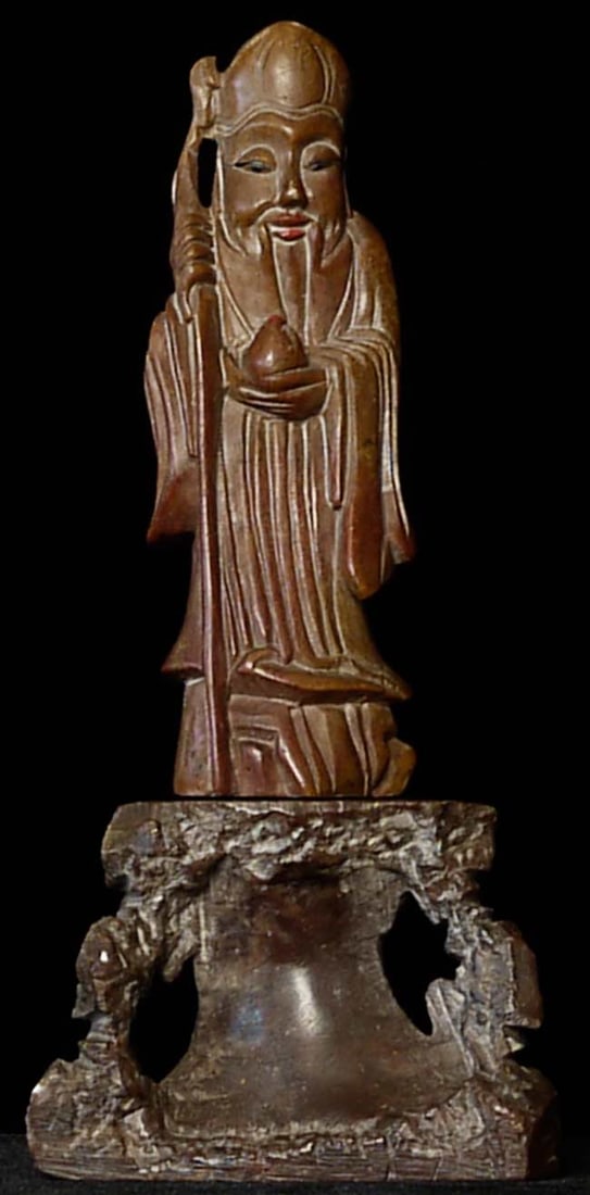 19/20thC Soapstone- delightful face. Carved stone (1 of 6)