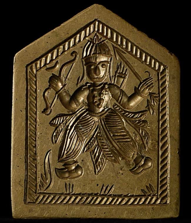 Vintage/Old Bodhisattva Mold. Measures 2.5" x 1 7/8": Vintage/Old Bodhisattva Mold. Measures 2.5" x 1 7/8"