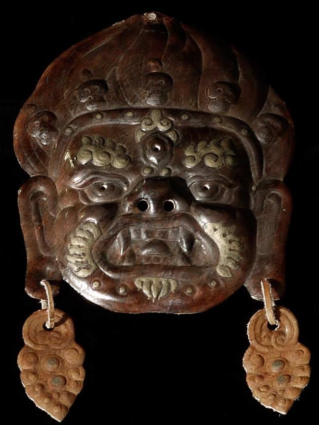 Vintage/old Tibetan or Mongolian leather protective-POWERFUL (1 of 3)