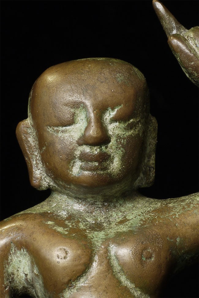 Chinese solid-cast Baby Buddha with deeply serene - 4