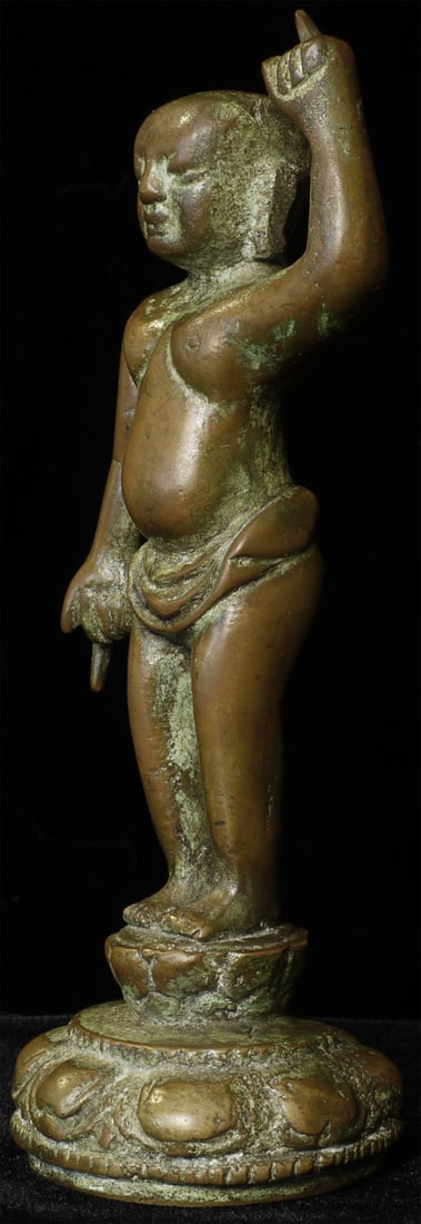 Chinese solid-cast Baby Buddha with deeply serene - 7