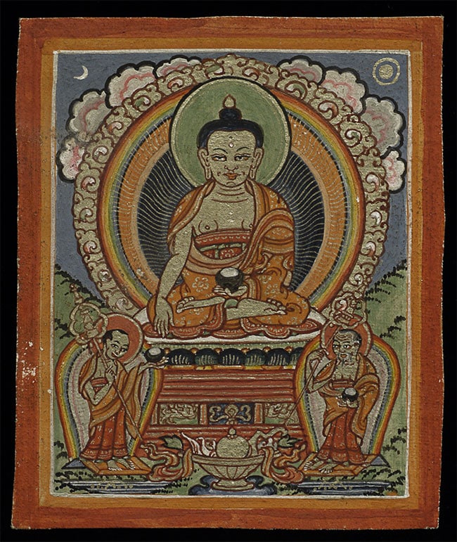 Vintage/Old Mongolian Miniature Thangka. (1 of 5)