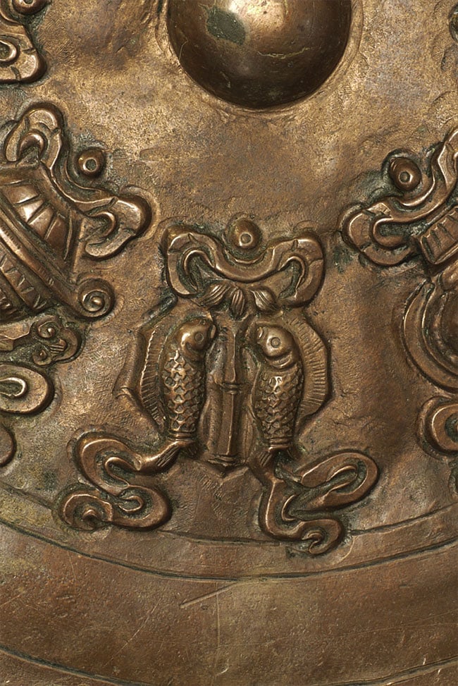 Stylized Antique Mongolian Copper Mandala. - 4