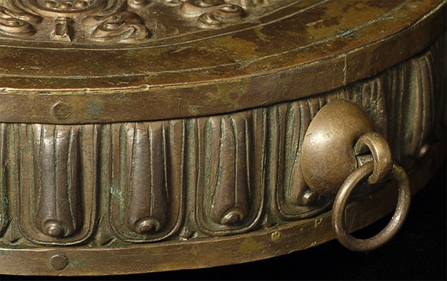 Stylized Antique Mongolian Copper Mandala. - 5