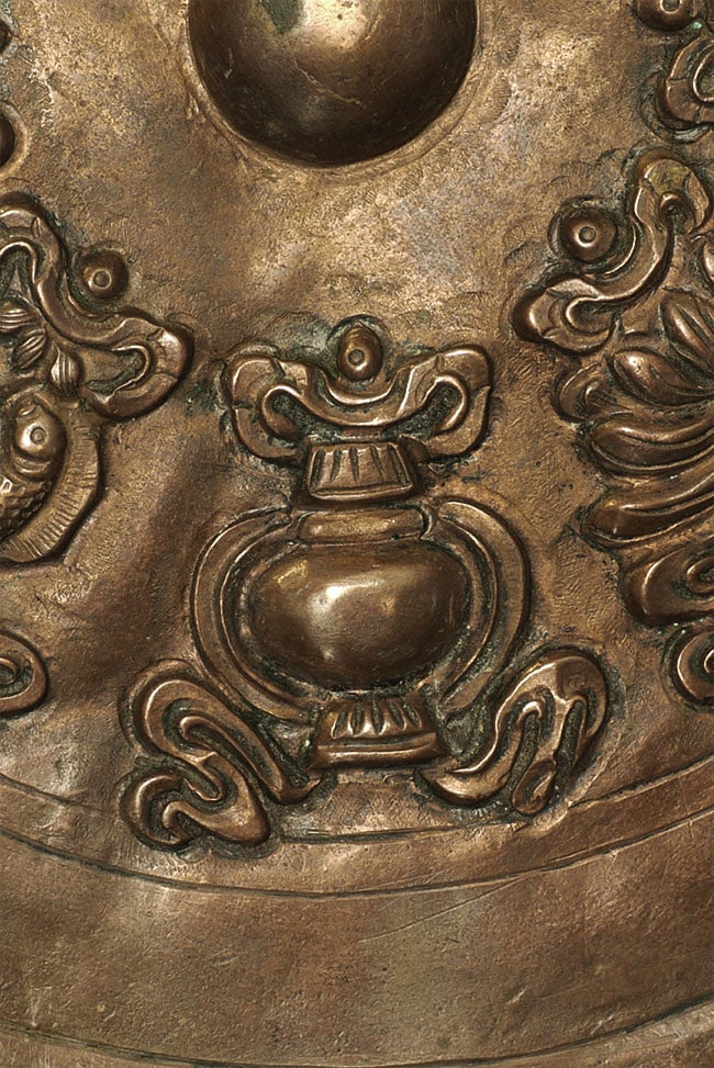 Stylized Antique Mongolian Copper Mandala. - 7