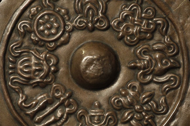 Stylized Antique Mongolian Copper Mandala. - 5