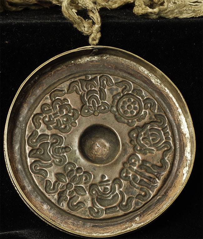 Stylized Antique Mongolian Copper Mandala. - 7