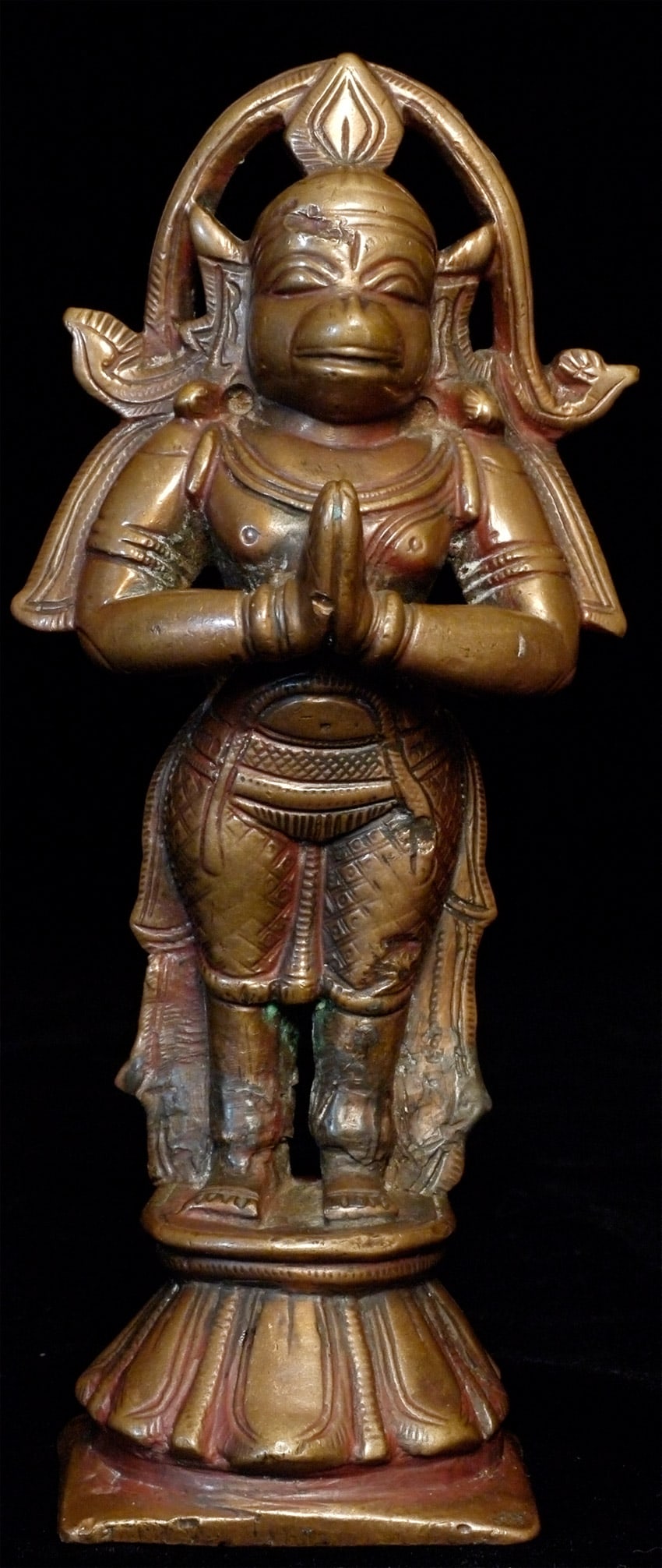 Antique Hanuman sits 5.75 inches tall. (1 of 8)