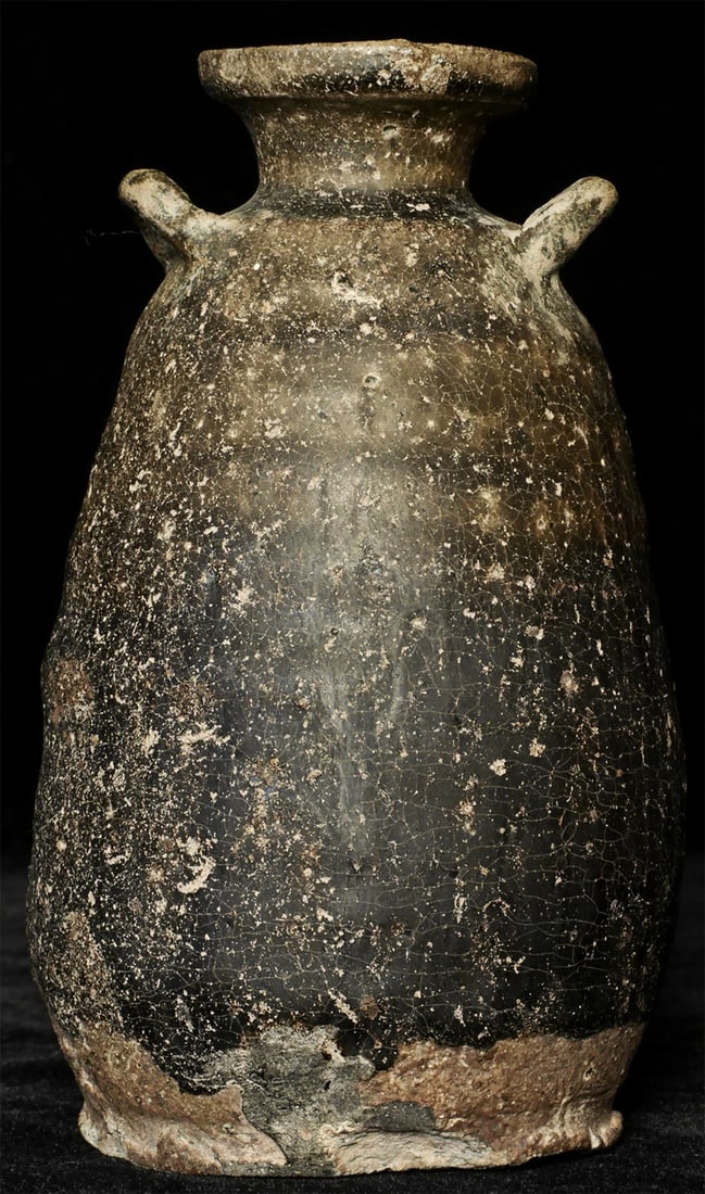 Beautiful 14thC Thai Sawankalok Vase, 5.5" Tall (1 of 7)