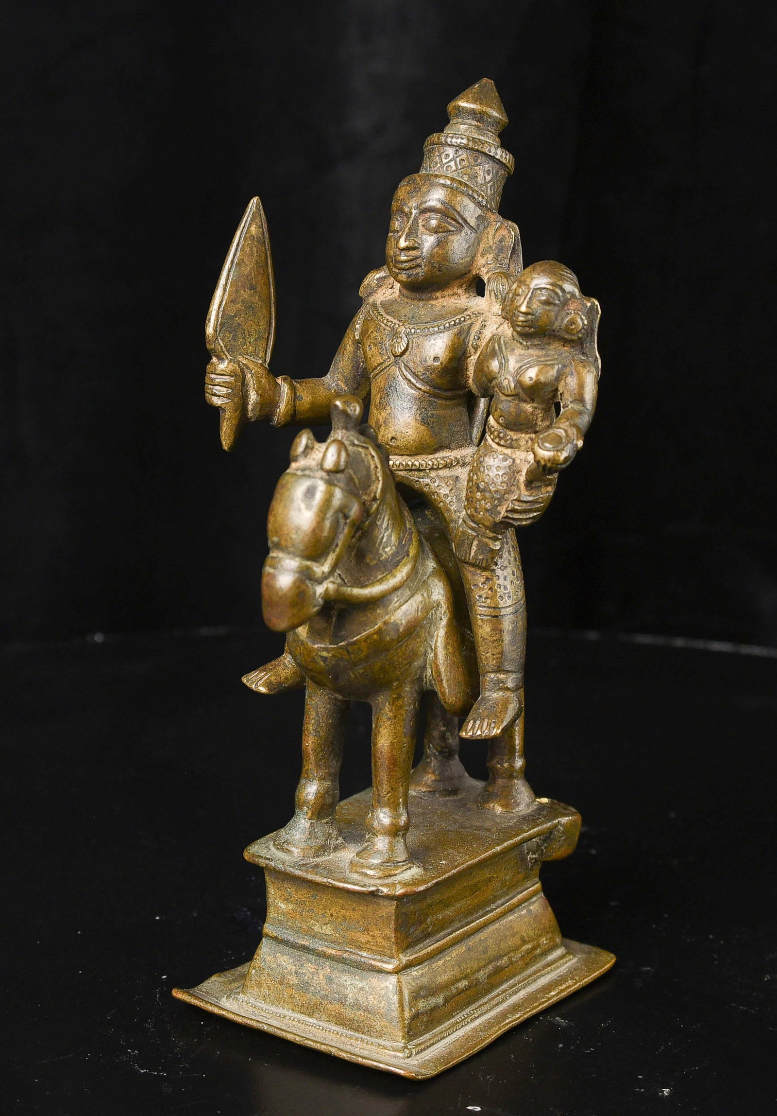 Antique Indian bronze Horse.: Antique Indian bronze Horse. Measures 4.75" at tallest point, base is approximately 3" x 2.25"