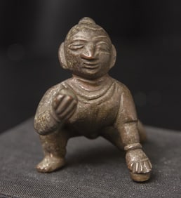 Antique Baby Krishna- (2"H x 1.5"W x 1.5"D ) - 105g
