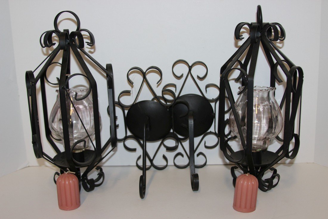 2 Hanging Sconces Fair Shape Wall Hangers are not alike (1 of 3)