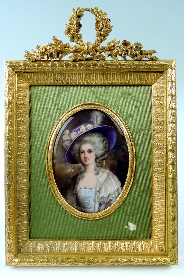 Beautiful Handpainted Miniature Portrait of a Lady (1 of 4)