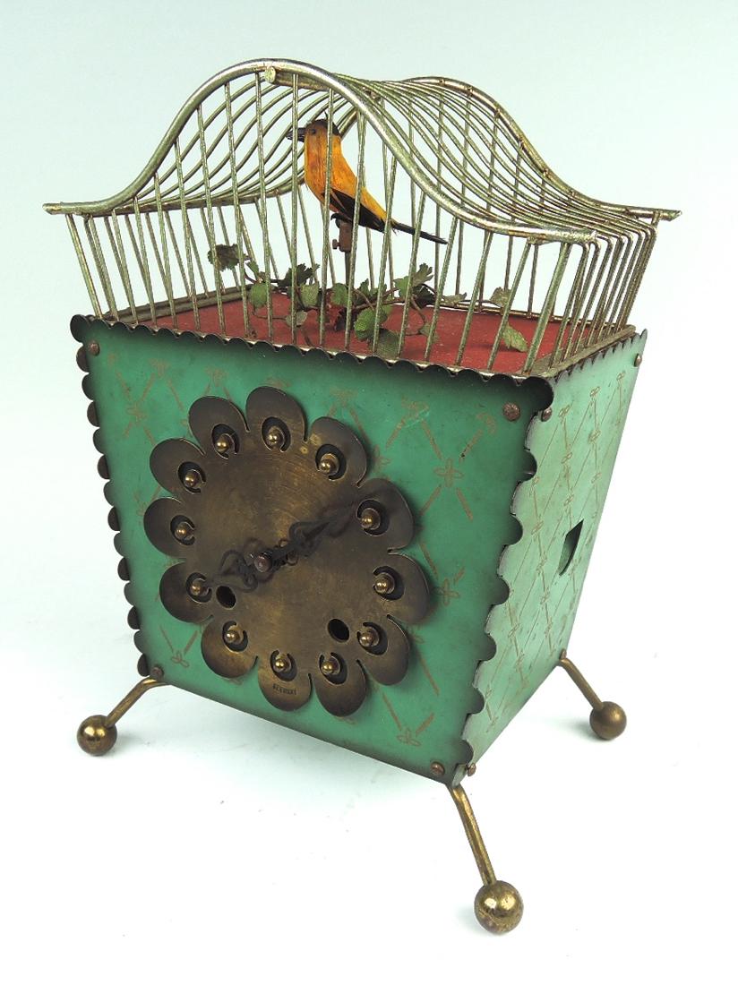 Rare Amusing Mid-Century Singing Bird Clock (1 of 9)