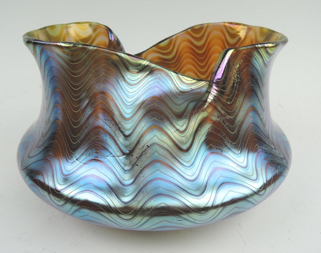 Signed Loetz Phaenomen "Wave" Vase (1 of 6)