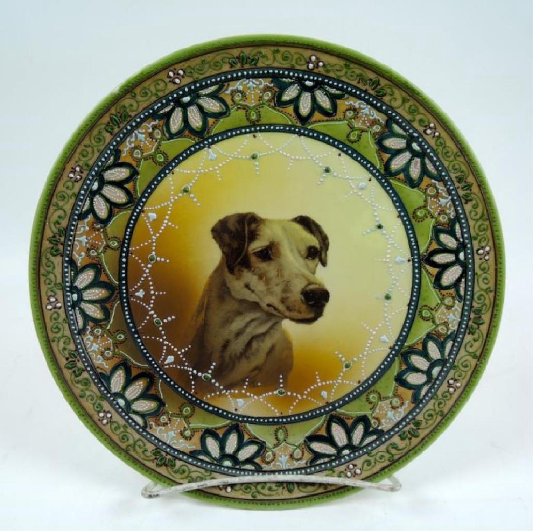 Nippon Moriage Dog Portrait Plate (1 of 2)
