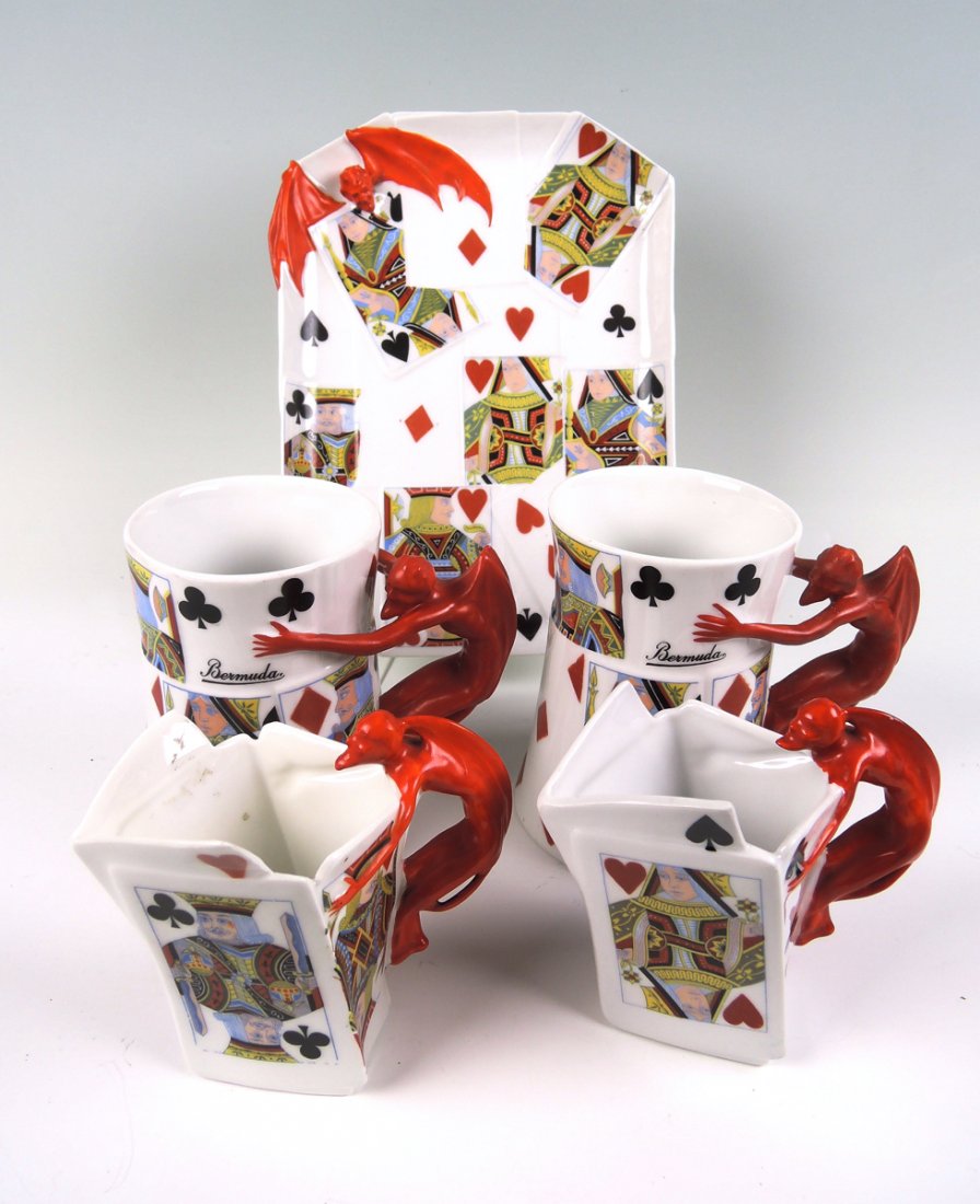 Group Royal Bayreuth Devil and Cards (1 of 3)