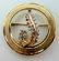 14K Yellow Gold & Diamond Circular Brooch