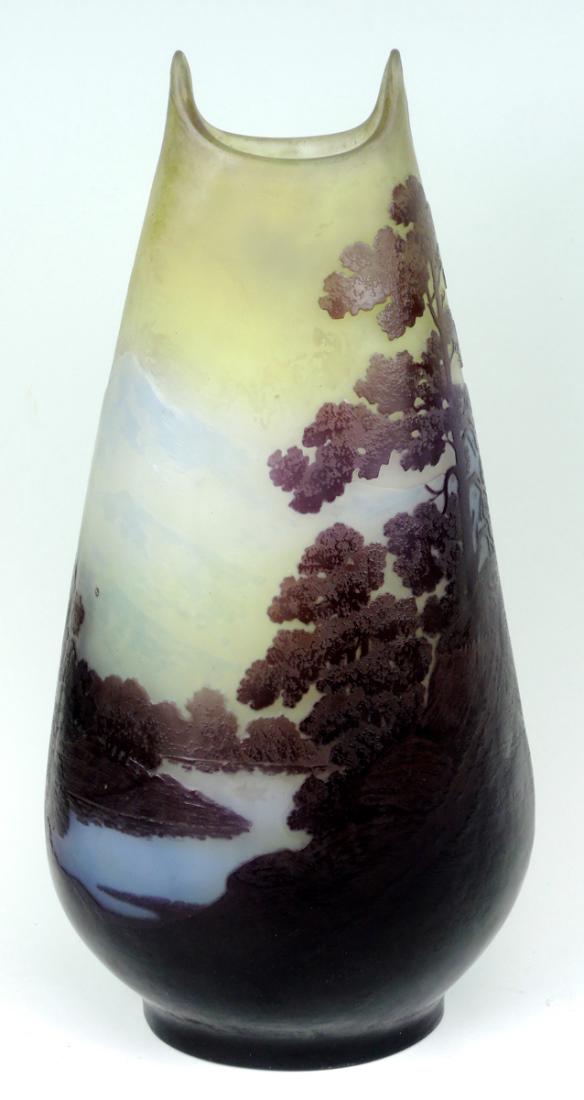 Large Galle 5 color Scenic Cameo Glass Vase (1 of 6)
