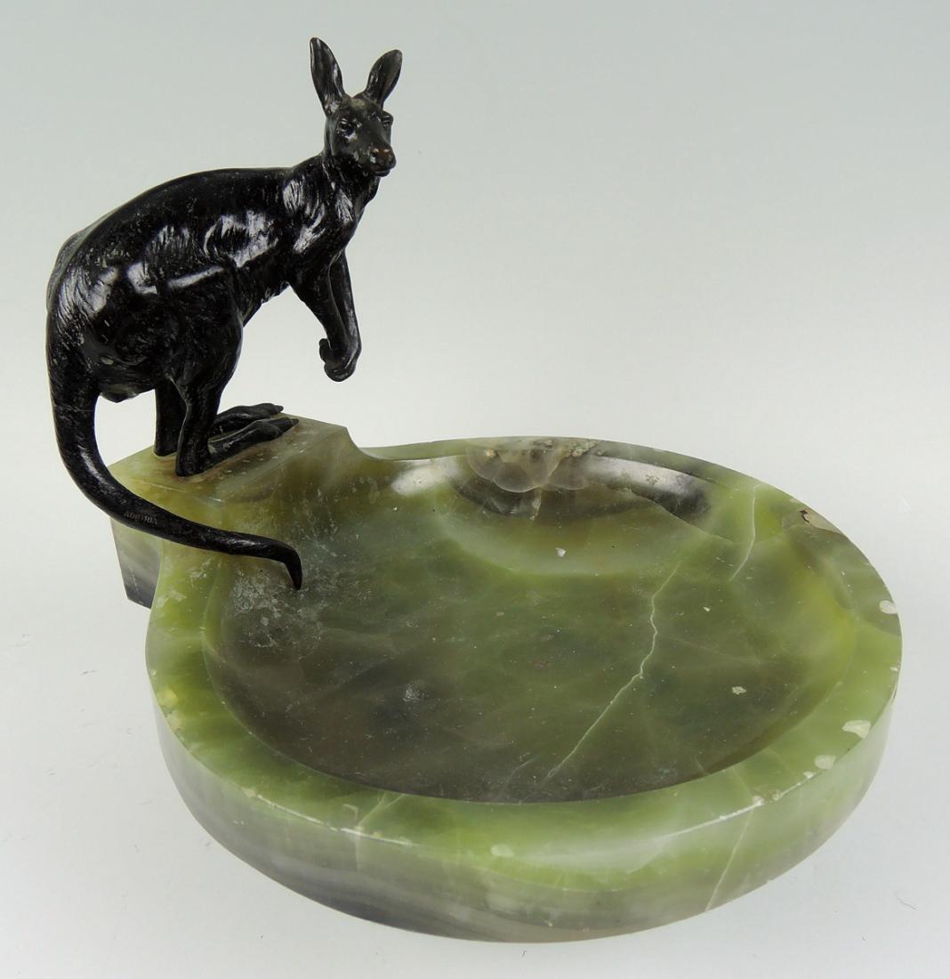 Antique Bronze Kangaroo Figural Ash Receiver (1 of 3)