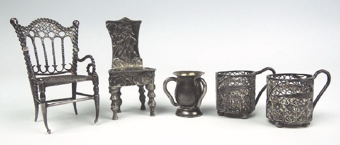 Set of 5 Antique Sterling Silver (1 of 6)