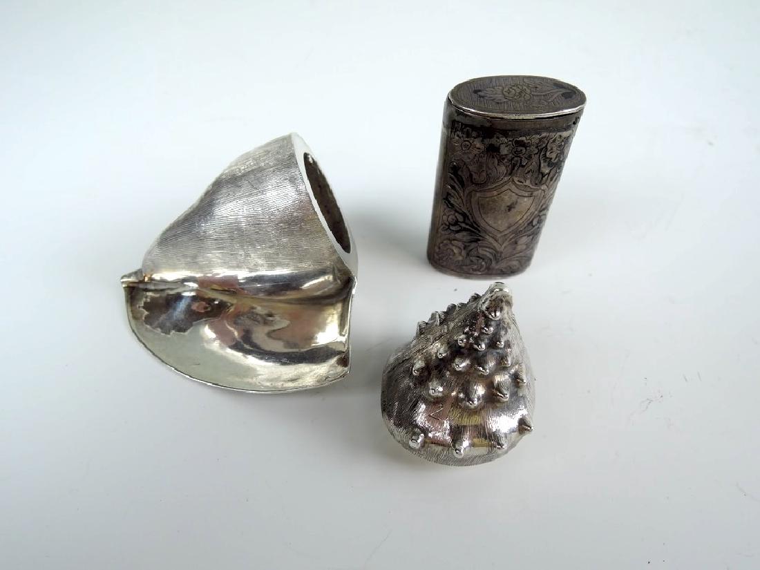 A Tane Silver Seashell Box & a Silver Vesta (1 of 3)