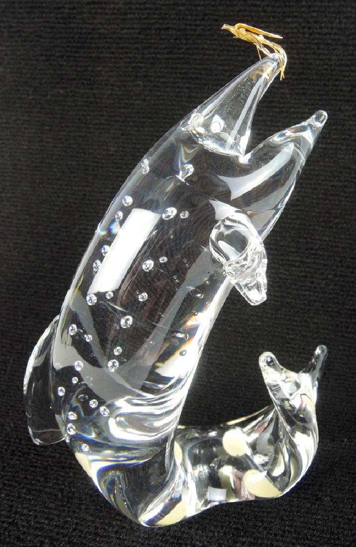Steuben Crystal Trout & Fly w 18K Gold (1 of 4)