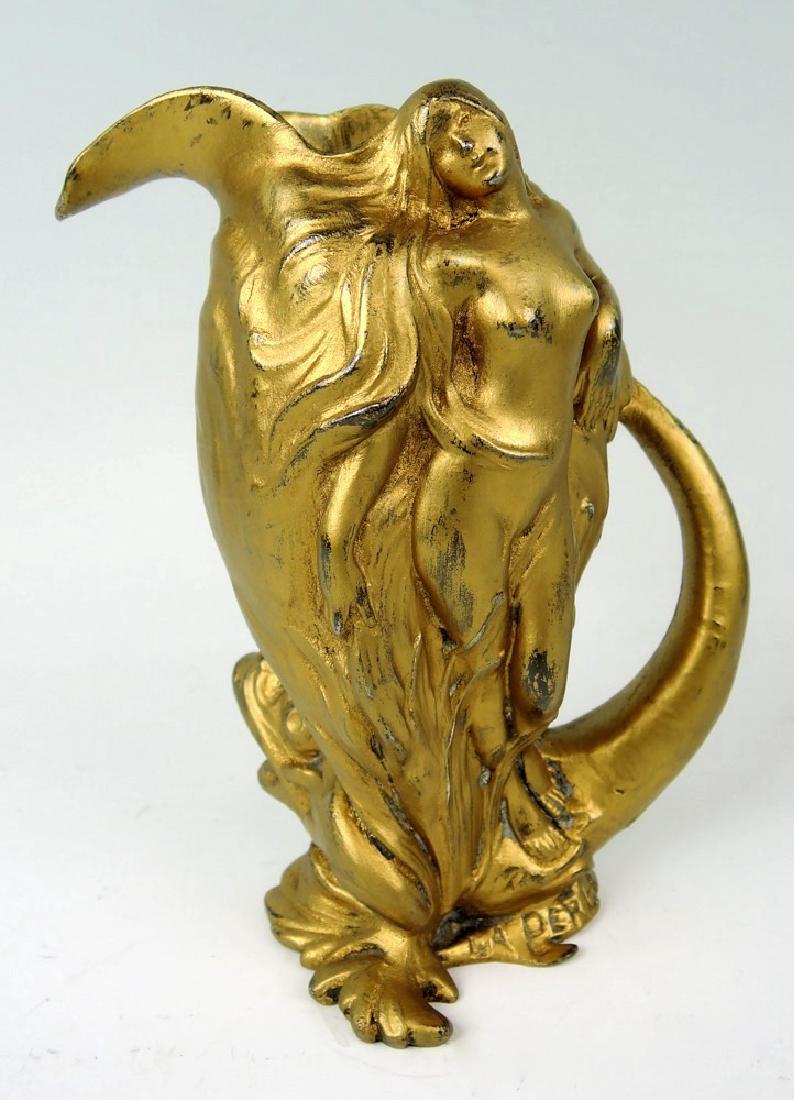 J. Sola Art Nouveau Figural Gilt Vase (1 of 5)