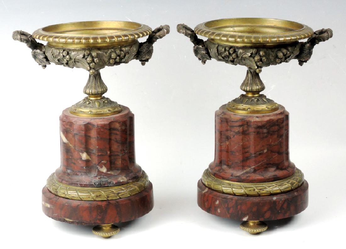 Pr French Bronze & Marble Garnitures (1 of 2)