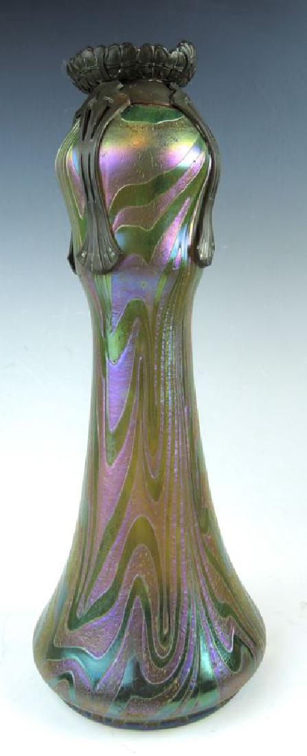 Loetz Metal Overlay Art Glass Vase (1 of 4)
