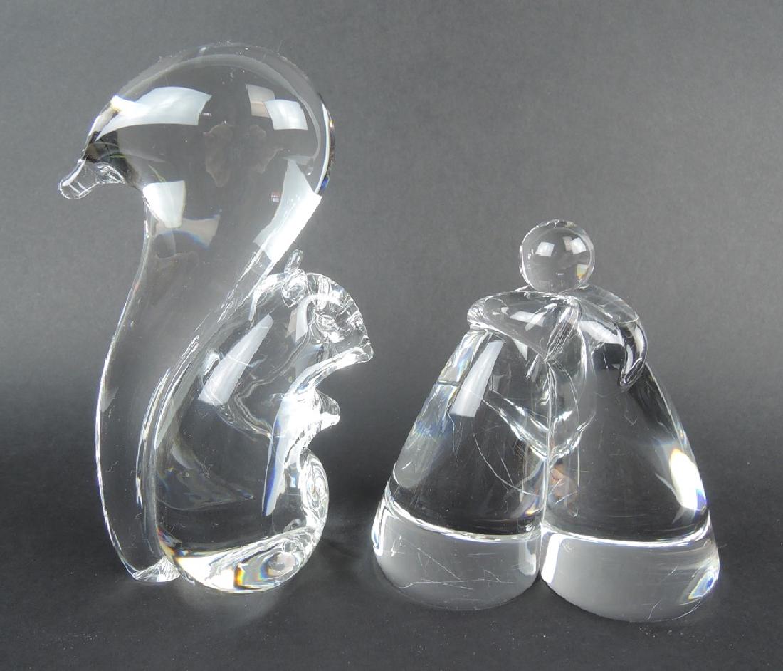 Lot of 2 Steuben Figurines Squirrel & Lovers (1 of 3)