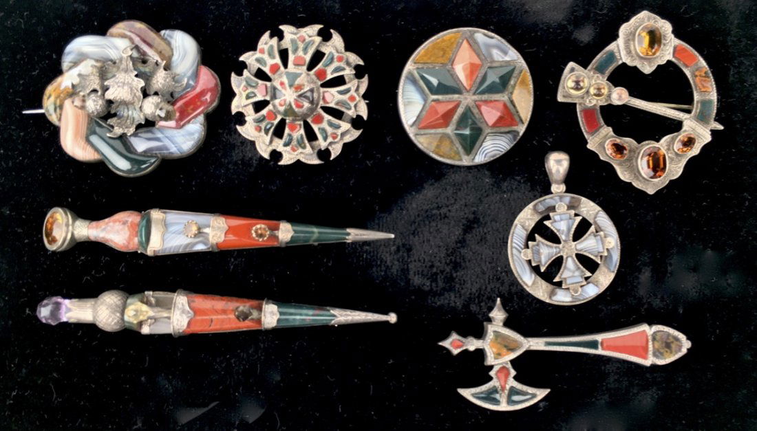 8 Pcs Victorian Scottish Silver Celtic Jewelry (1 of 11)