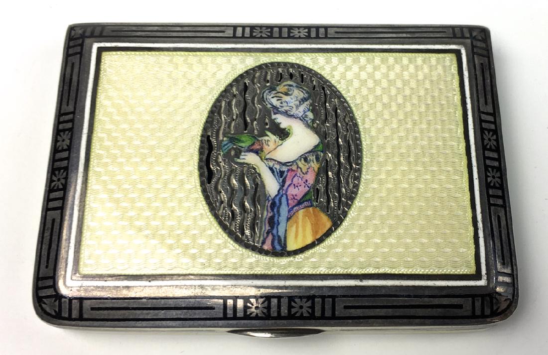Gorgeous Austrian Sterling & Enamel Art Deco Case (1 of 4)