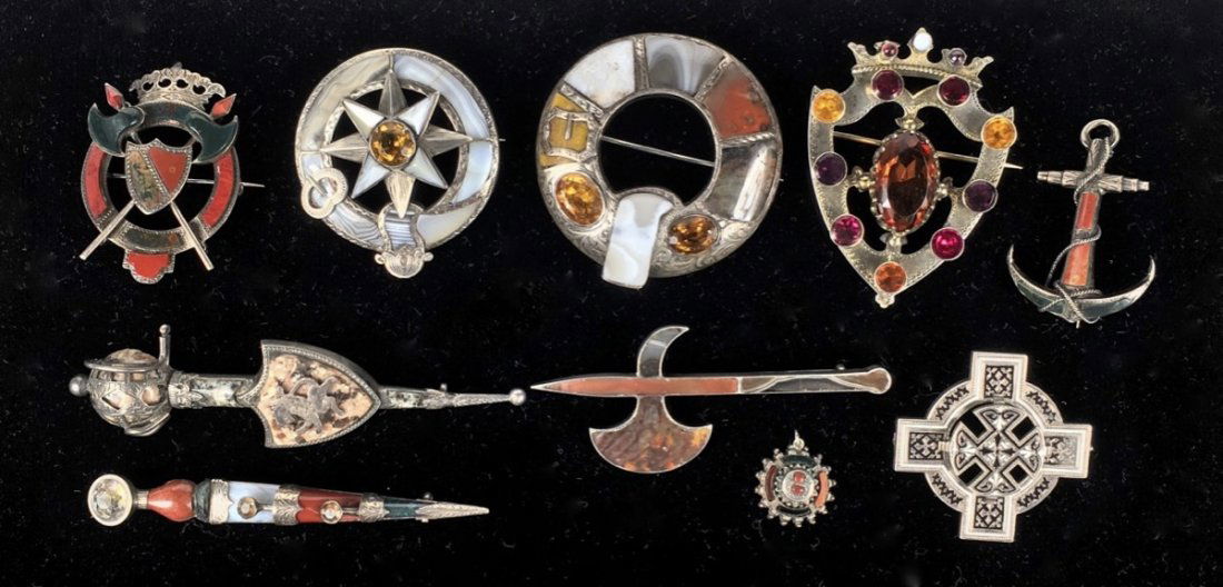 10 Pcs Victorian Celtic Scottish Silver Jewelry (1 of 12)