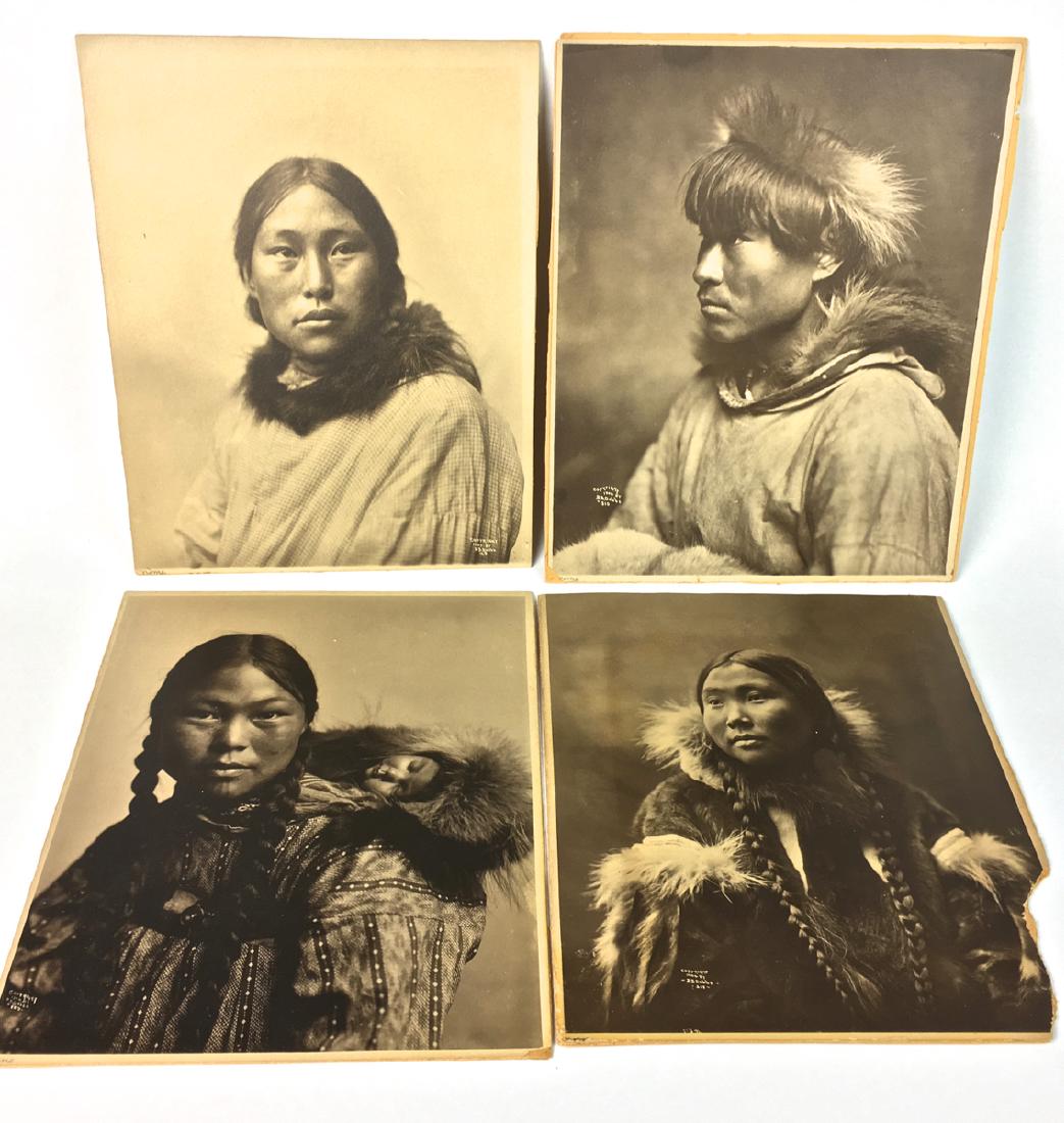 4 Eskimo Portraits Signed B.B. Dobbs (1 of 9)