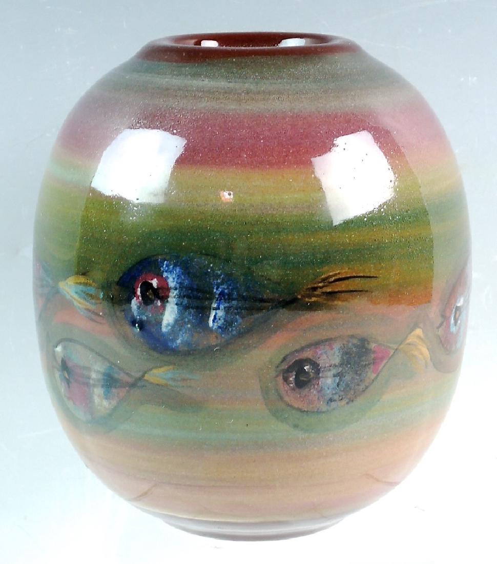 Polia Pillin Mid century Vase with Fish (1 of 4)
