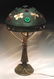 Chunk Glass Table Lamp w Butterflies Dragonflies