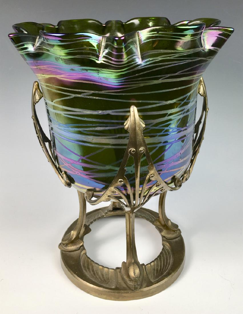 Monumental Loetz Palme Konig Austrian Art Glass Vase (1 of 3)