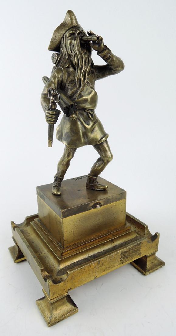 Antique Bronze Pirate Cigar Lighter (1 of 4)