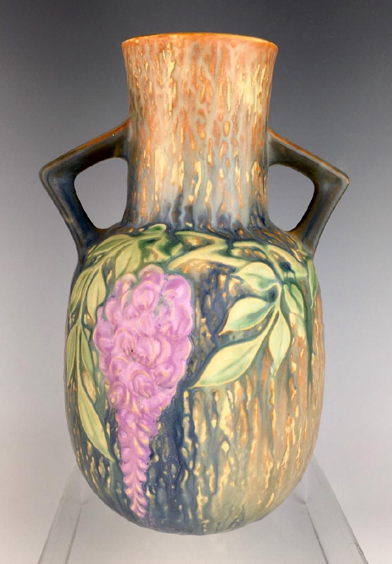 Roseville Blue Wisteria Vase (1 of 4)