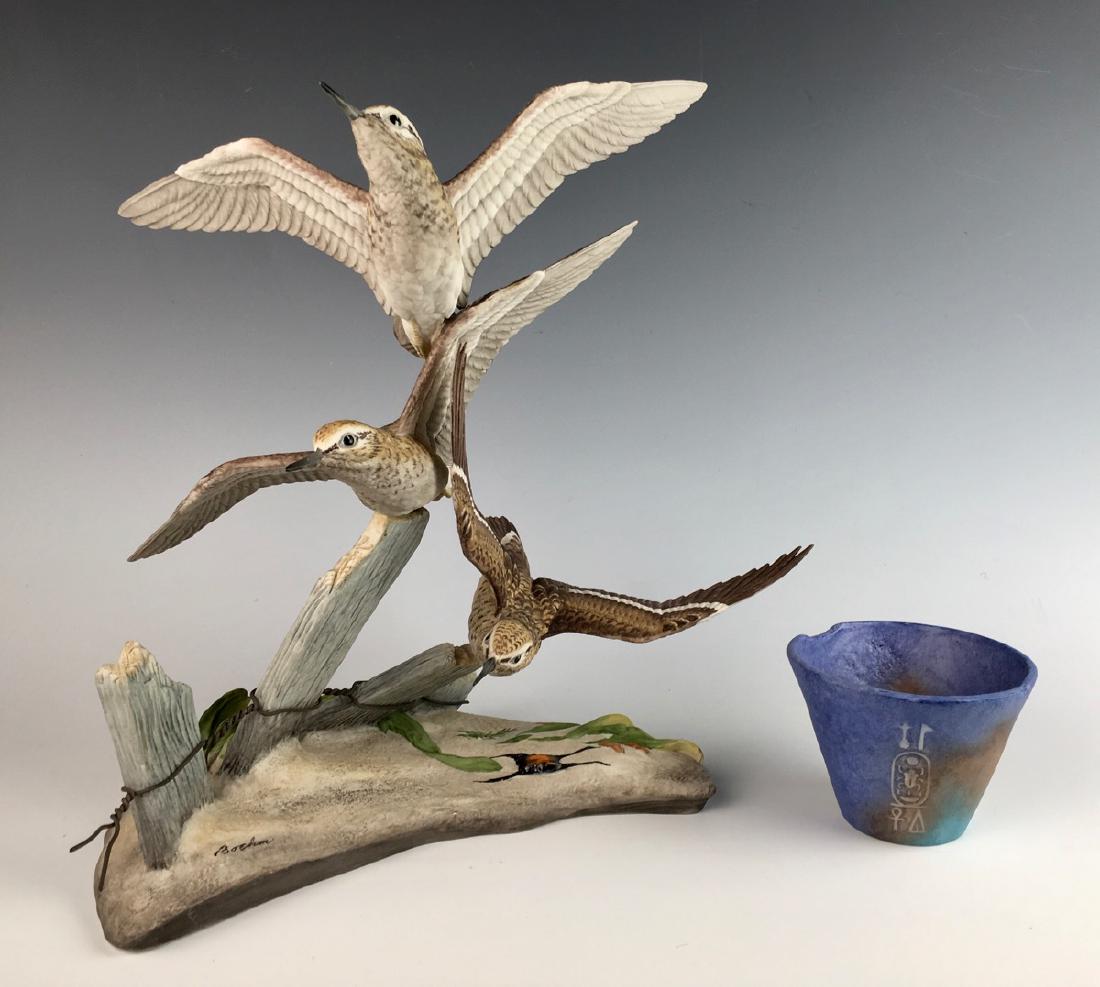 Boehm "Sandpipers" & Faience Egyptian Cup 1976 (1 of 6)