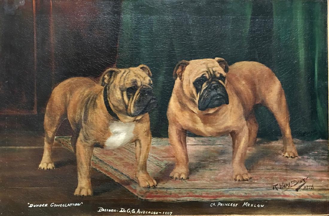 Reuben Ward Binks (Br 1880-1950) "Two Bulldogs" (1 of 6)