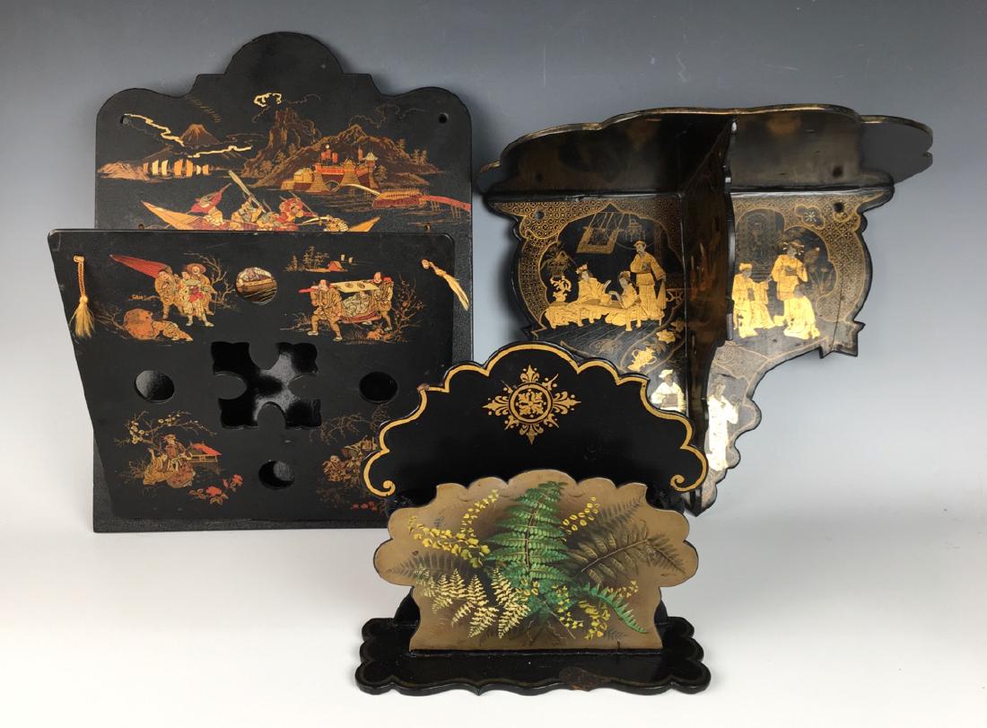 3 Japanese Lacquerware Items C. 1900 (1 of 7)