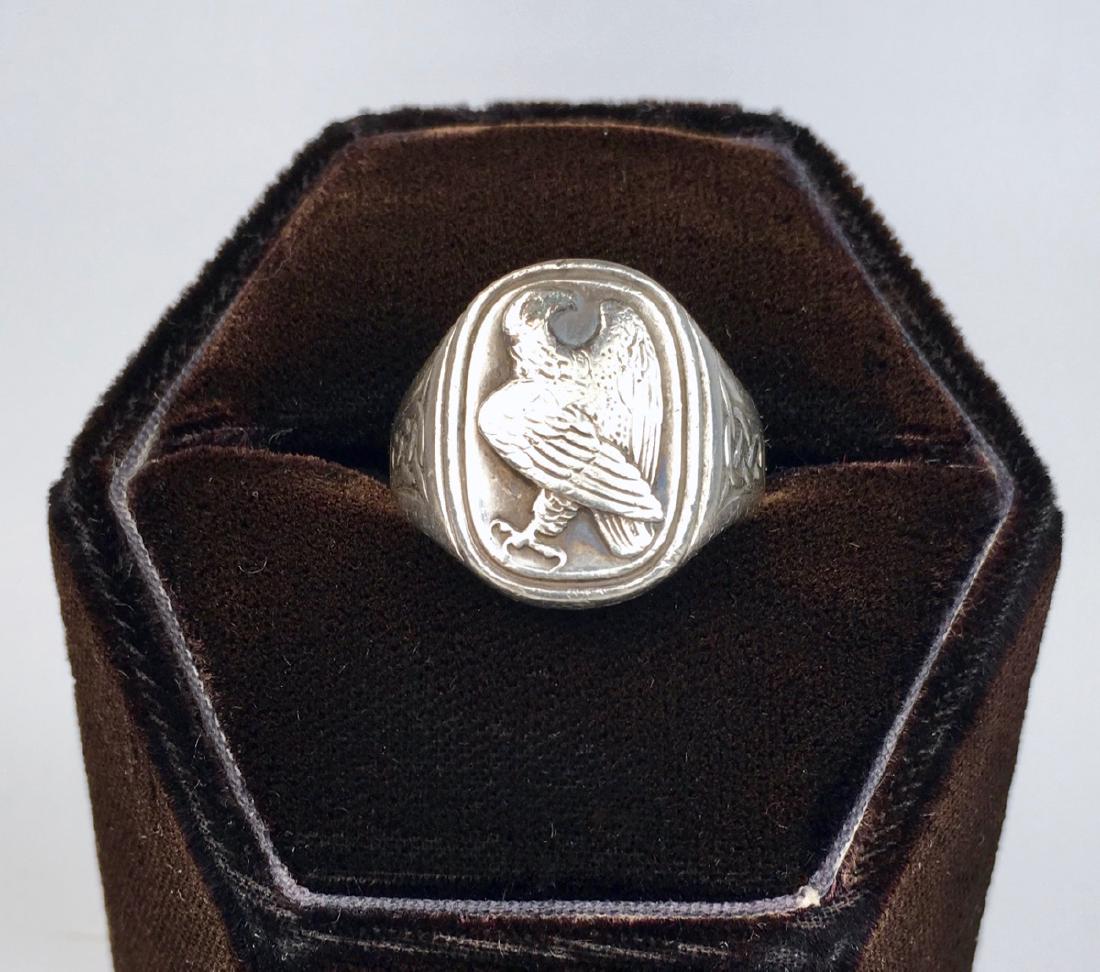 Georg Jensen Sterling Silver Eagle Signet Ring (1 of 4)