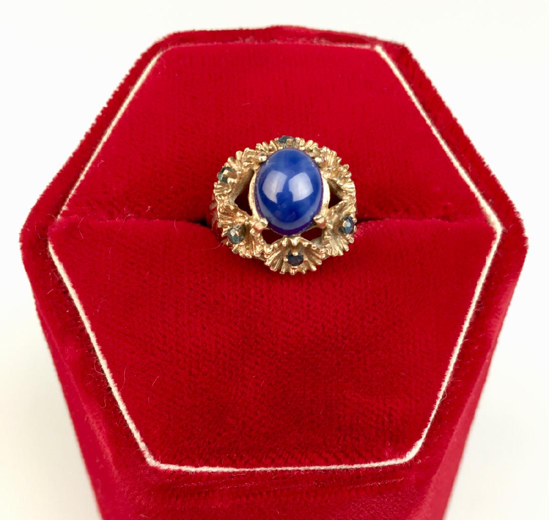 Blue Star Sapphire and 14K Gold Ring (1 of 6)