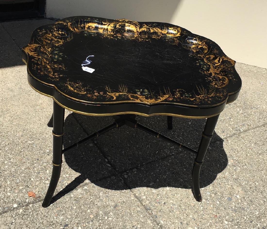 Regency Chinoiserie Japanned Papier Mache Tray (1 of 4)