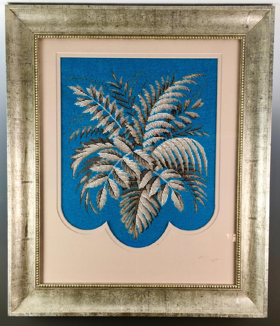 Framed Antique Victorian Beaded Firescreen (1 of 4)