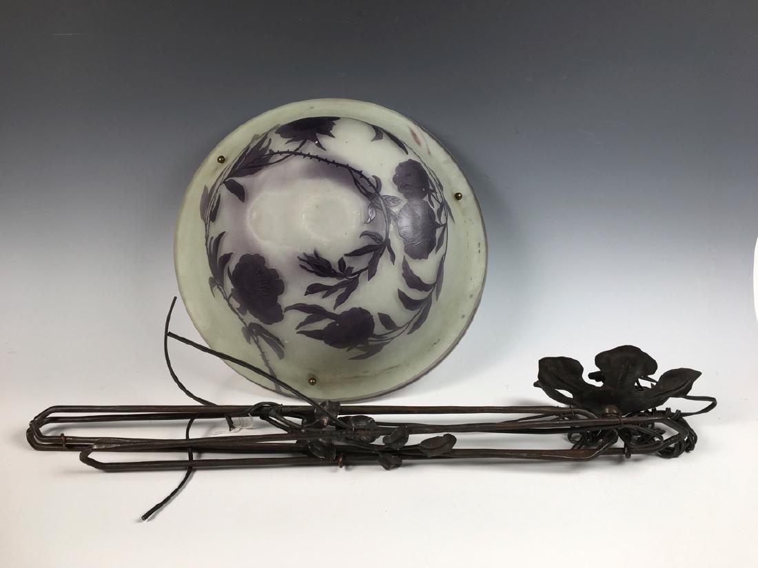 Daum Nancy Cameo Glass Hanging Lamp (1 of 6)